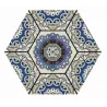  Carrelage sol hexagonal Beaumarchais bleu azur 28.5x33 cm - Réflex Boutique