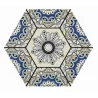  Carrelage sol hexagonal Beaumarchais bleu azur 28.5x33 cm - Réflex Boutique