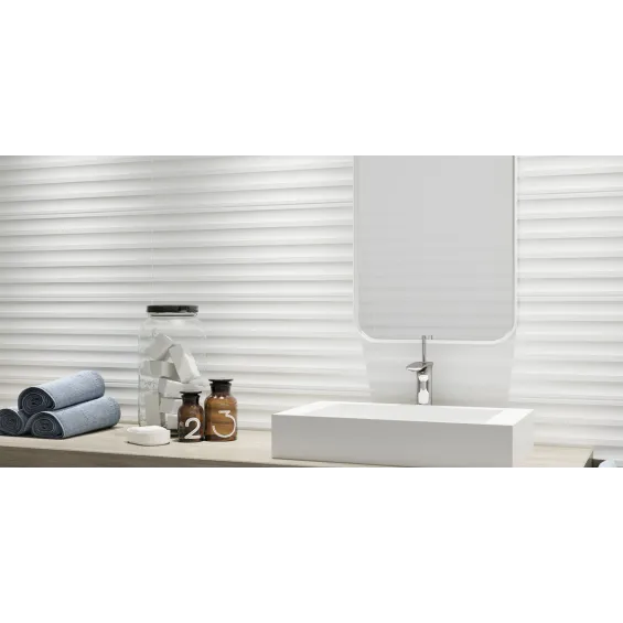 Carrelage mur Polar Venetian white mate 30x90 cm