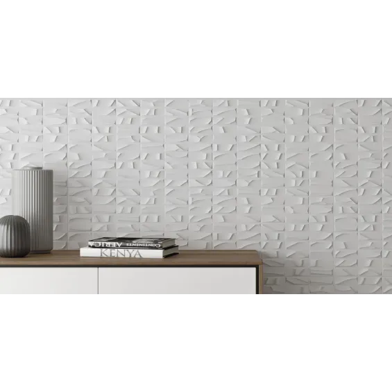  Carrelage mur Polar Next white brillo 30x90 cm - Réflex Boutique