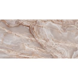 Carrelage sol et mur poli effet marbre Bavaro quartz rose 60x120 cm