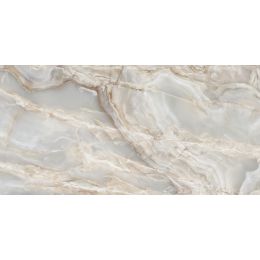 Carrelage sol et mur poli effet marbre Bavaro argent 60x120 cm