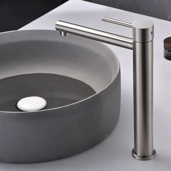  Mitigeur lavabo Menton haut Acier - Réflex Boutique