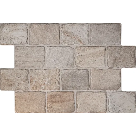  Carrelage sol extérieur effet pierre Jura roche cobblestone R11 44x66 cm - Réflex Boutique