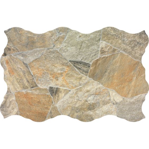 Carrelage sol extérieur effet pierre Jura naturel R11 44x66 cm