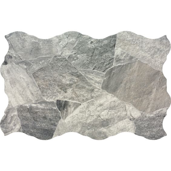 Carrelage sol extérieur effet pierre Jura gris R11 44x66 cm