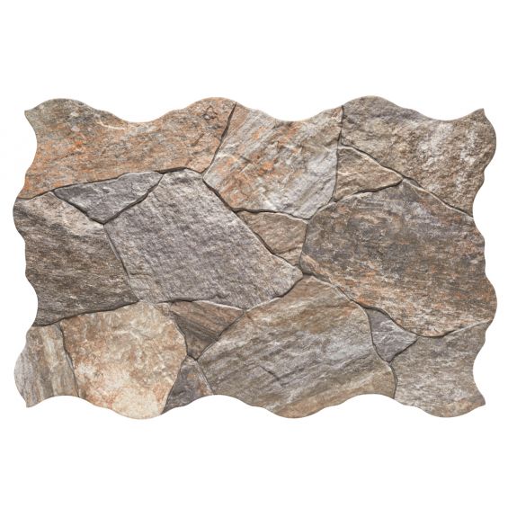 Carrelage sol extérieur effet pierre Jura grège R11 44x66 cm