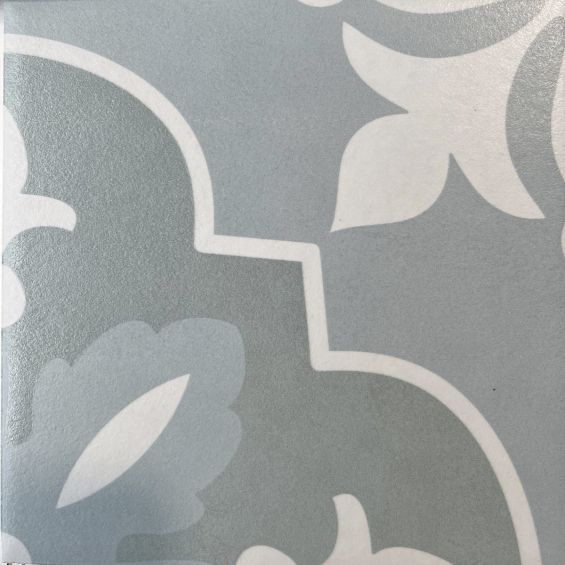 Carrelage sol effet carreaux de ciment Grant Nora vert 15x15 cm