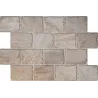 Carrelage effet parement Borie roche cobblestone 44x66 cm