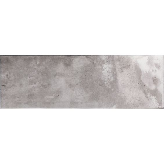 Carrelage mur effet zellige Zianides gris 15x45 cm