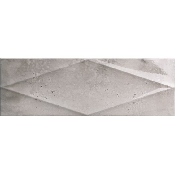 Carrelage mur effet zellige Zianides décor gris 15x45 cm