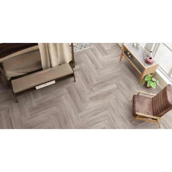  Carrelage sol imitation parquet Lucio gris 22.5x90 cm - Réflex Boutique