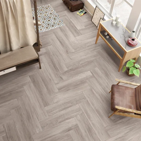  Carrelage sol imitation parquet Lucio gris 22.5x90 cm - Réflex Boutique