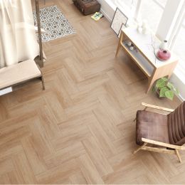 Carrelage sol imitation parquet Lucio miel 22.5x90 cm