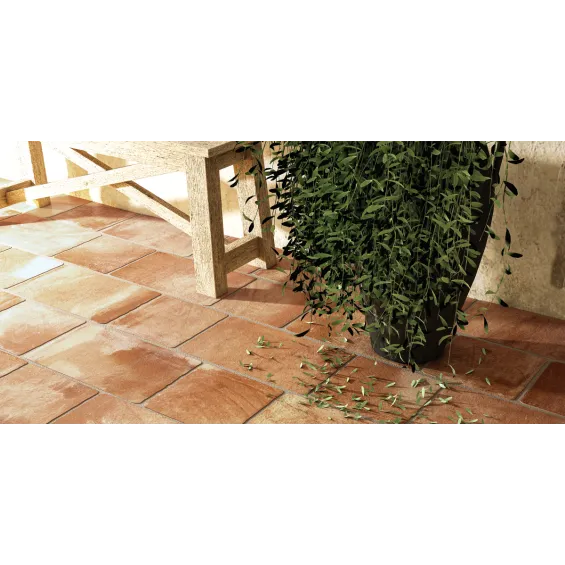  Carrelage sol extérieur traditionnel Arles Terracotta R11 30x50 cm - Réflex Boutique