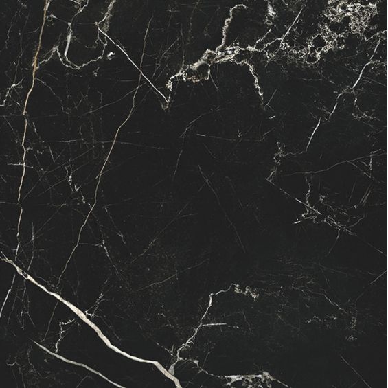 Carrelage sol et mur poli effet marbre Turquin noir 60x60 cm