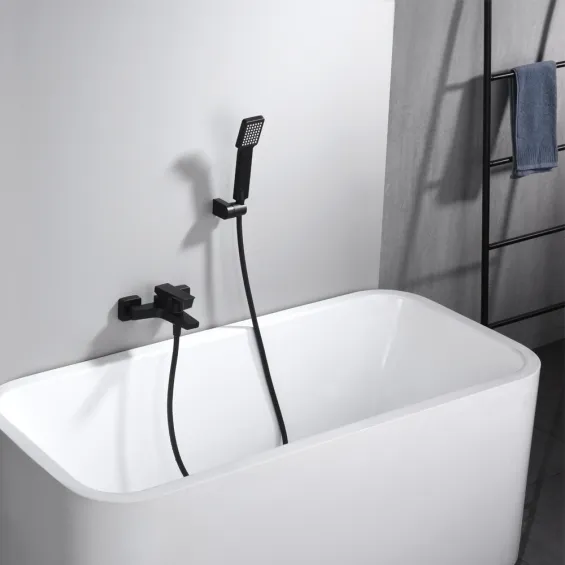  Mitigeur Bain-Douche Shark Noir Mat - Réflex Boutique