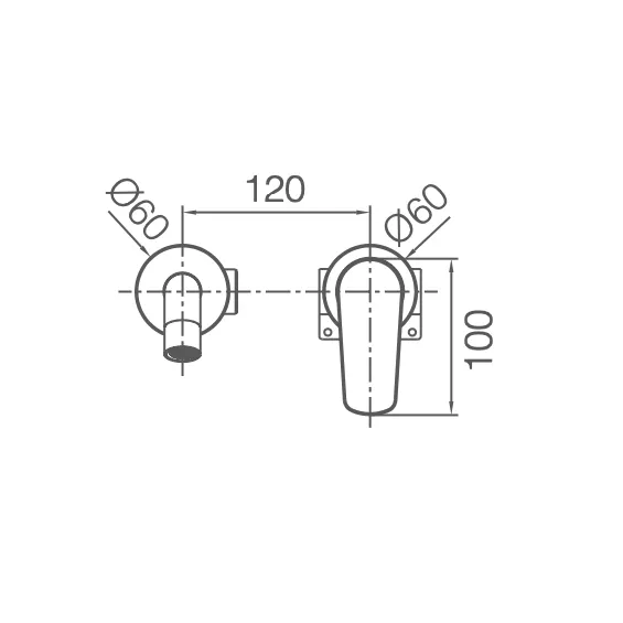  Mitigeur lavabo Encastré Flamande chrome - Réflex Boutique