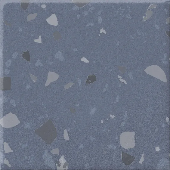  Carrelage effet Terrazzo Mezzo décor bleu 20x20 cm - Réflex Boutique