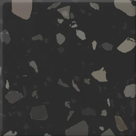  Carrelage effet Terrazzo Mezzo décor anthracite 20x20 cm - Réflex Boutique