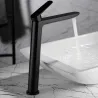  Mitigeur lavabo haut Flamande Noir Mat - Réflex Boutique