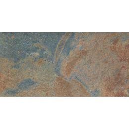 Carrelage sol extérieur effet pierre de bali Chateau nuit R10 60x120 cm