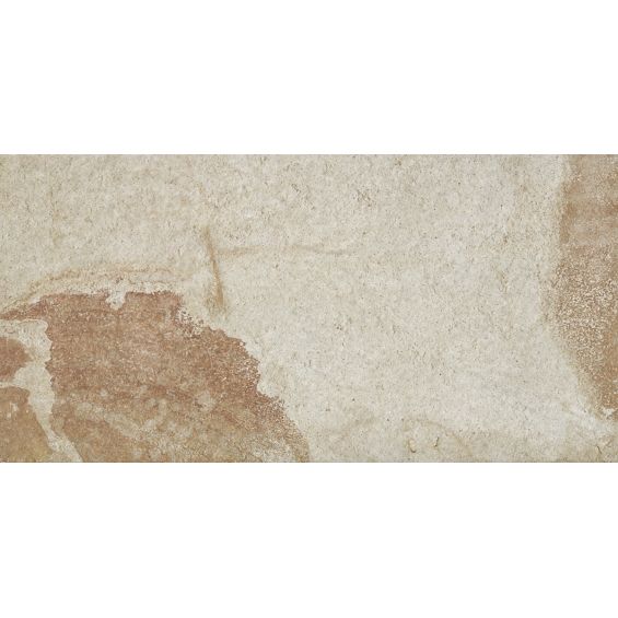 Carrelage sol extérieur effet pierre de bali Chateau crème R10 30x60 cm