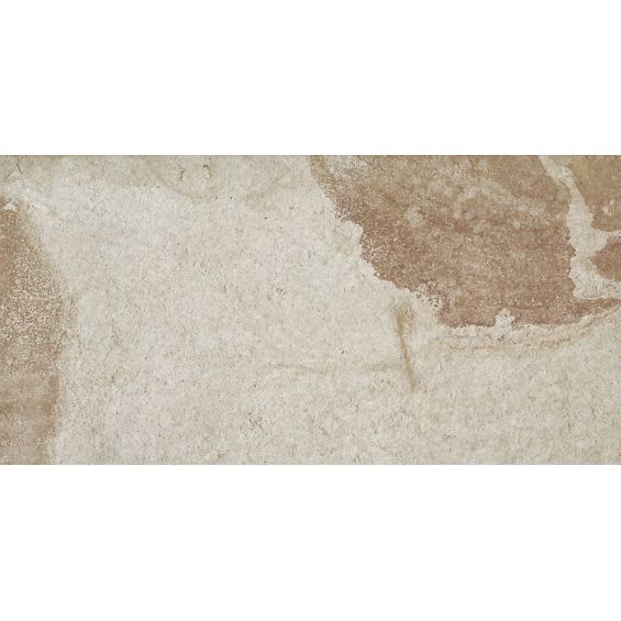 Carrelage sol extérieur effet pierre de bali ChateaucrèmeR10 60x120 cm