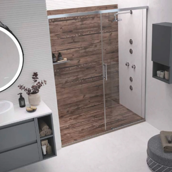 Receveur Chêne Moka lisse antidérapant