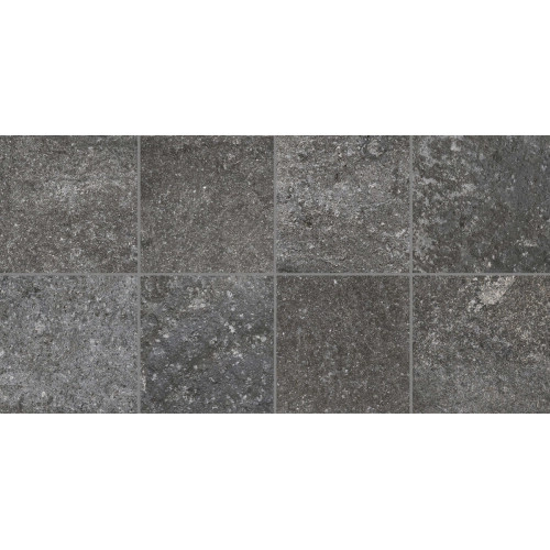 Carrelage sol extérieur effet pierre Pierre de Bali Oxyd noir R10 15x15cm