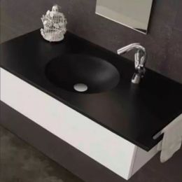 Vasque simple Selene ronde noire