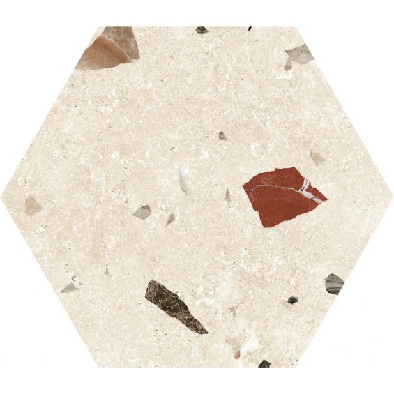 Carrelage sol hexagonal Marmo granito marfil 2225 cm