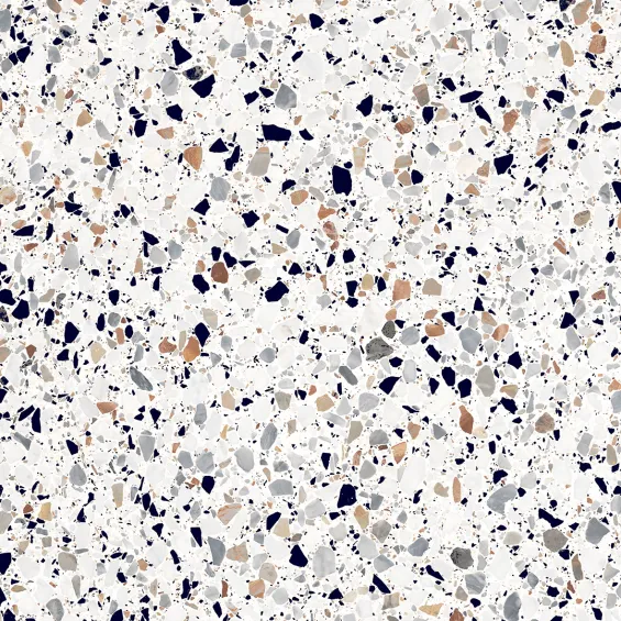  Carrelage sol effet terrazzo Crovato blanc micro 20x20 cm - Réflex Boutique