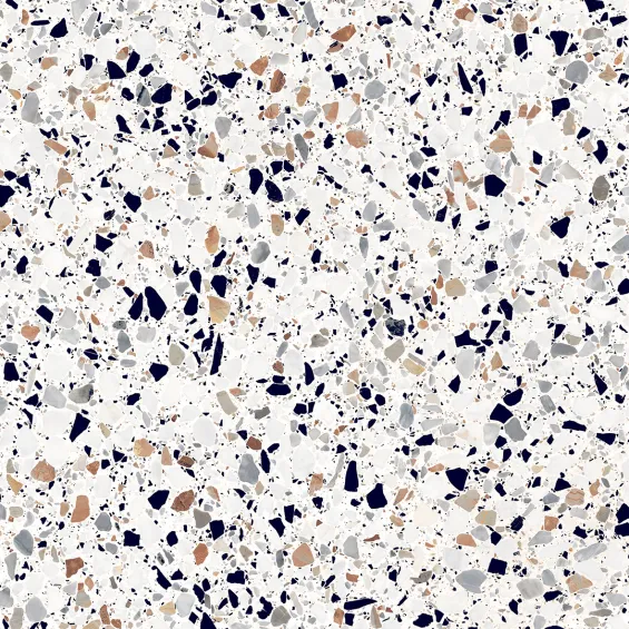  Carrelage sol effet terrazzo Crovato blanc micro 20x20 cm - Réflex Boutique