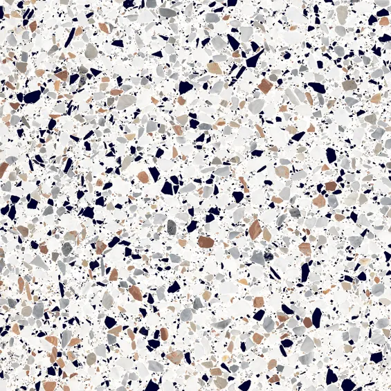  Carrelage sol effet terrazzo Crovato blanc micro 20x20 cm - Réflex Boutique