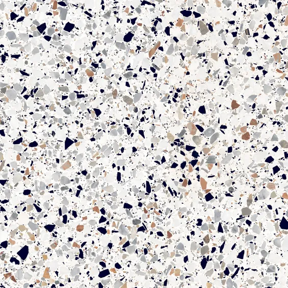  Carrelage sol effet terrazzo Crovato blanc micro 20x20 cm - Réflex Boutique