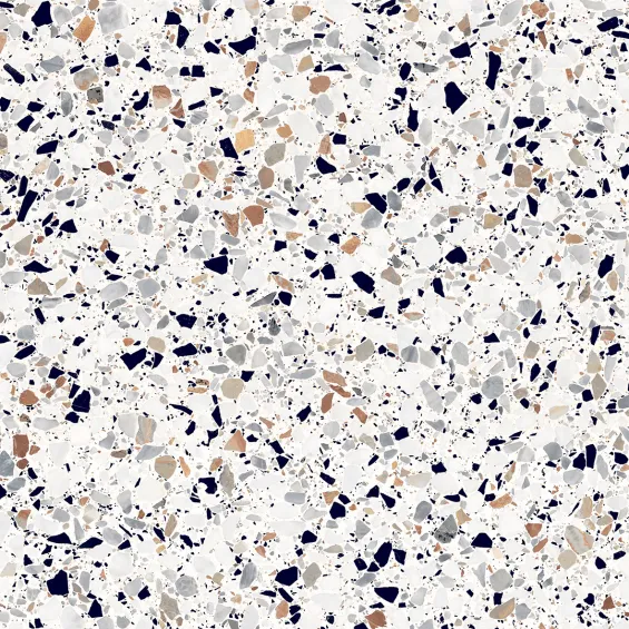  Carrelage sol effet terrazzo Crovato blanc micro 20x20 cm - Réflex Boutique