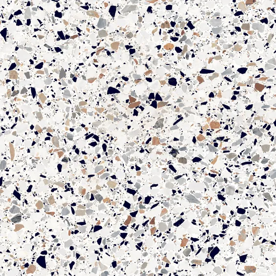  Carrelage sol effet terrazzo Crovato blanc micro 20x20 cm - Réflex Boutique