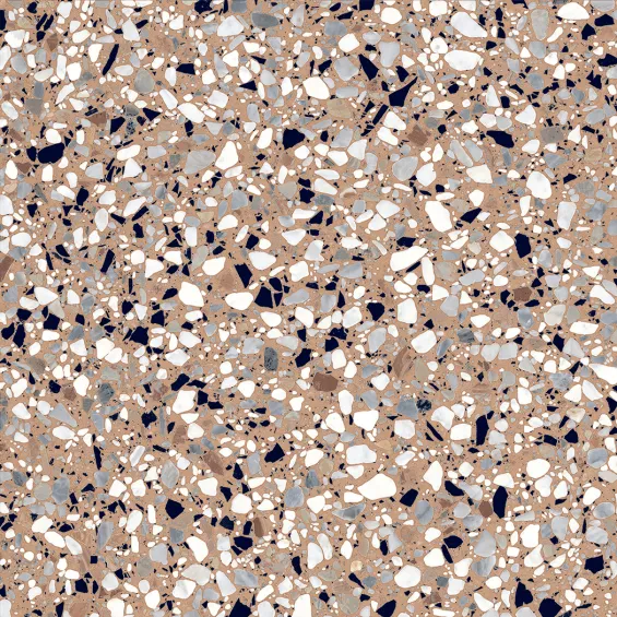  Carrelage sol effet terrazzo Crovato terracotta micro 20x20 cm - Réflex Boutique