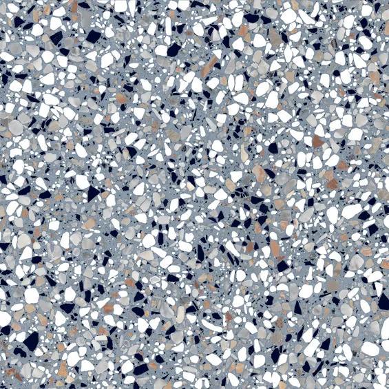  Carrelage sol effet terrazzo Crovato bleu ciel micro 20x20 cm - Réflex Boutique