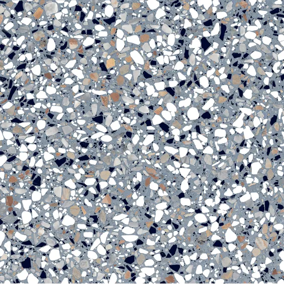  Carrelage sol effet terrazzo Crovato bleu ciel micro 20x20 cm - Réflex Boutique