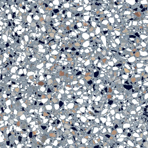  Carrelage sol effet terrazzo Crovato bleu ciel micro 20x20 cm - Réflex Boutique