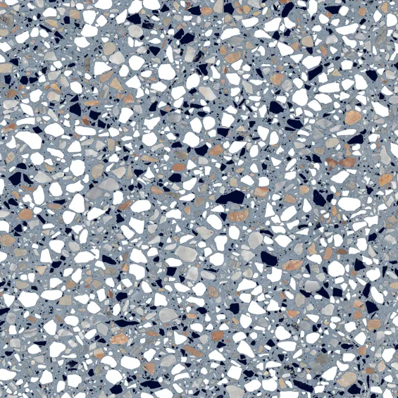  Carrelage sol effet terrazzo Crovato bleu ciel micro 20x20 cm - Réflex Boutique