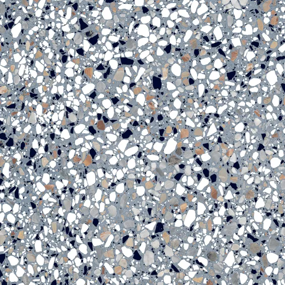  Carrelage sol effet terrazzo Crovato bleu ciel micro 20x20 cm - Réflex Boutique