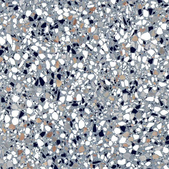  Carrelage sol effet terrazzo Crovato bleu ciel micro 20x20 cm - Réflex Boutique