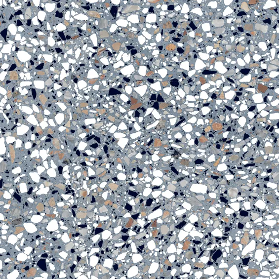  Carrelage sol effet terrazzo Crovato bleu ciel micro 20x20 cm - Réflex Boutique