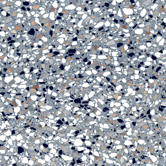  Carrelage sol effet terrazzo Crovato bleu ciel micro 20x20 cm - Réflex Boutique