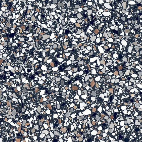  Carrelage sol effet terrazzo Crovato noir micro 20x20 cm - Réflex Boutique