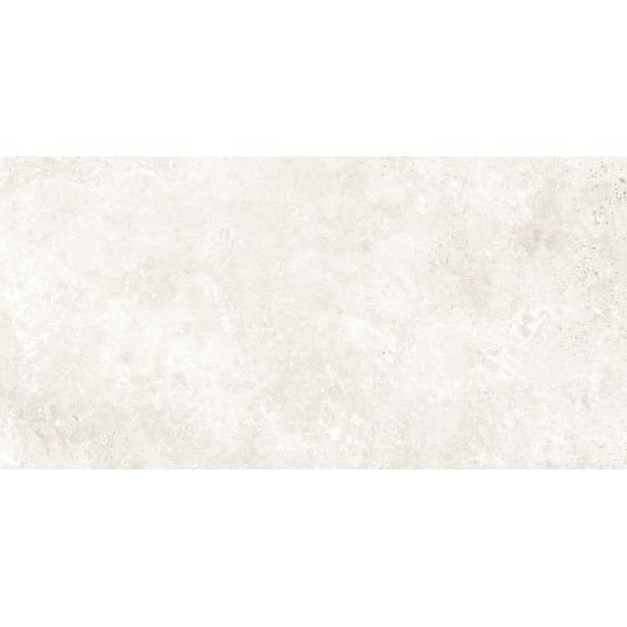Carrelage sol effet pierre Travertin Pomezia blanc 30x60 cm