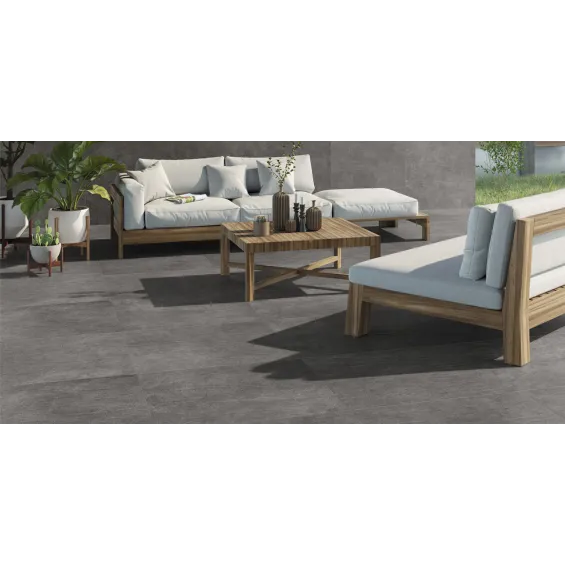  Carrelage sol extérieur effet pierre Màlia graphite R11 90x90 cm - Réflex Boutique